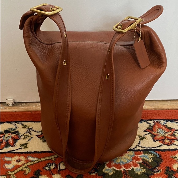 Vintage Coach Duffle Feed Sac No. 9085 - British Tan Leather - Picture 1 of 12
